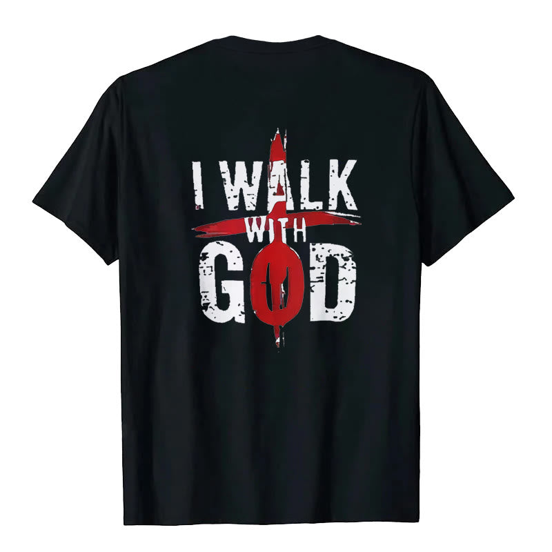 Christianartworkshop I'll Walk With God T-Shirt - image 5