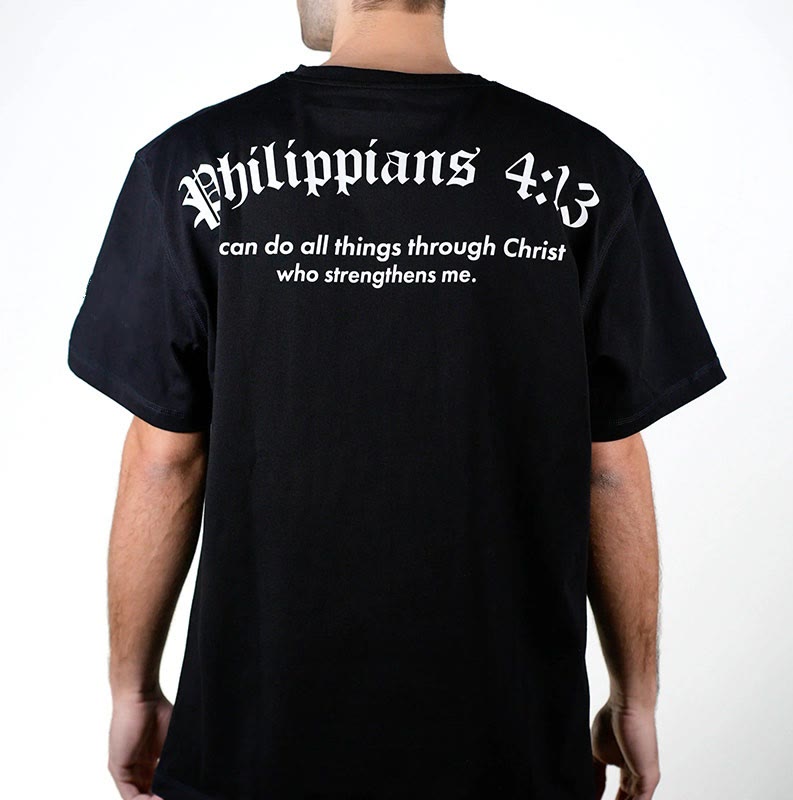 Christianartworkshop Philippians 4:13 "I Can Do All Things" Strength T-Shirt - image 3