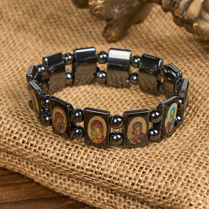 FREE Today: Obsidian Saint Icon Special Made Divine Guardians Bracelet: A Spiritual Heirloom