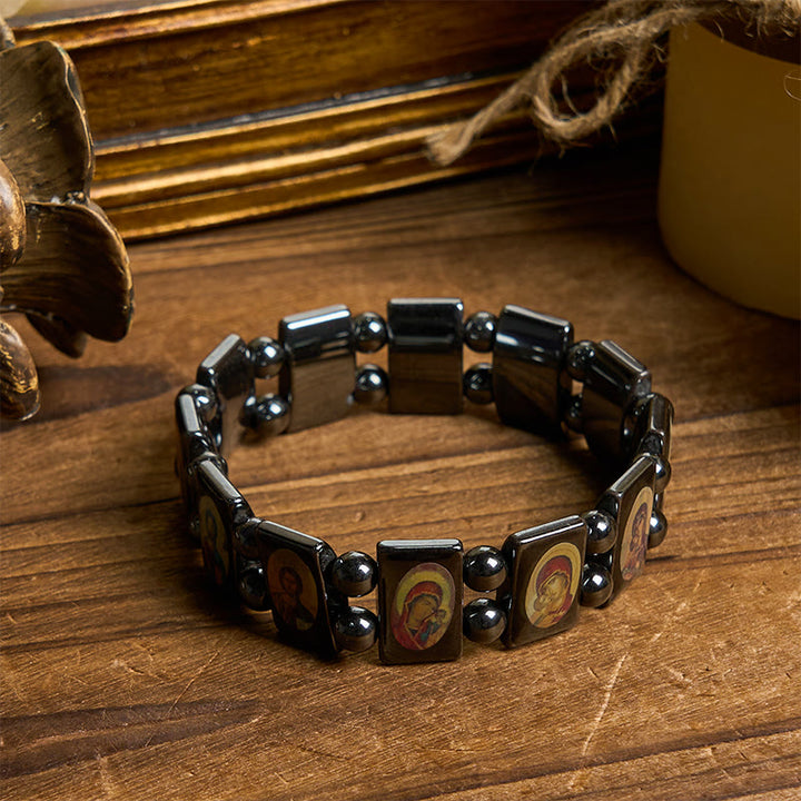 FREE Today: Obsidian Saint Icon Special Made Divine Guardians Bracelet: A Spiritual Heirloom