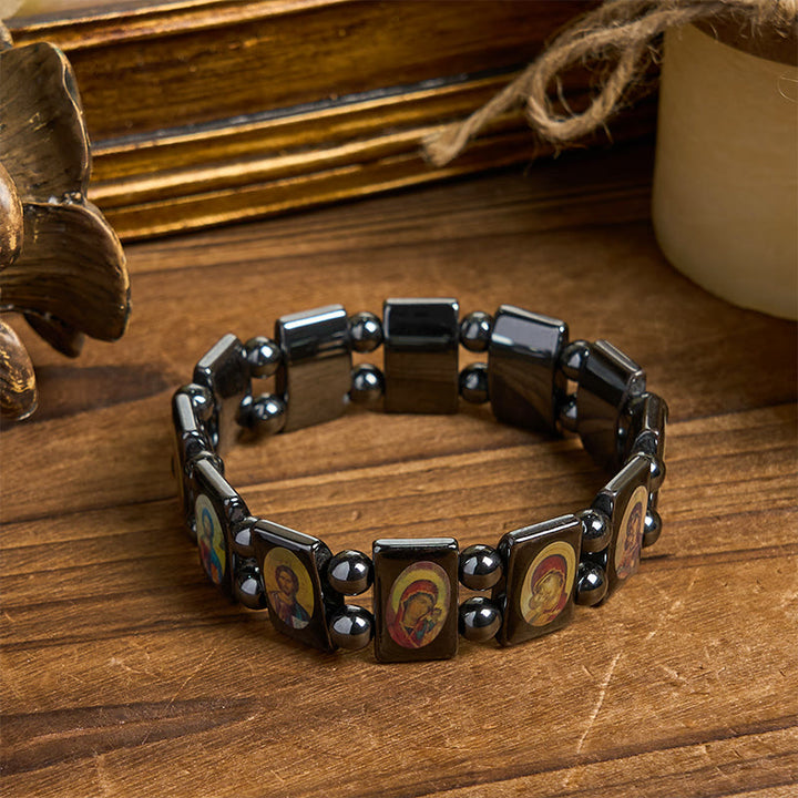 FREE Today: Obsidian Saint Icon Special Made Divine Guardians Bracelet: A Spiritual Heirloom