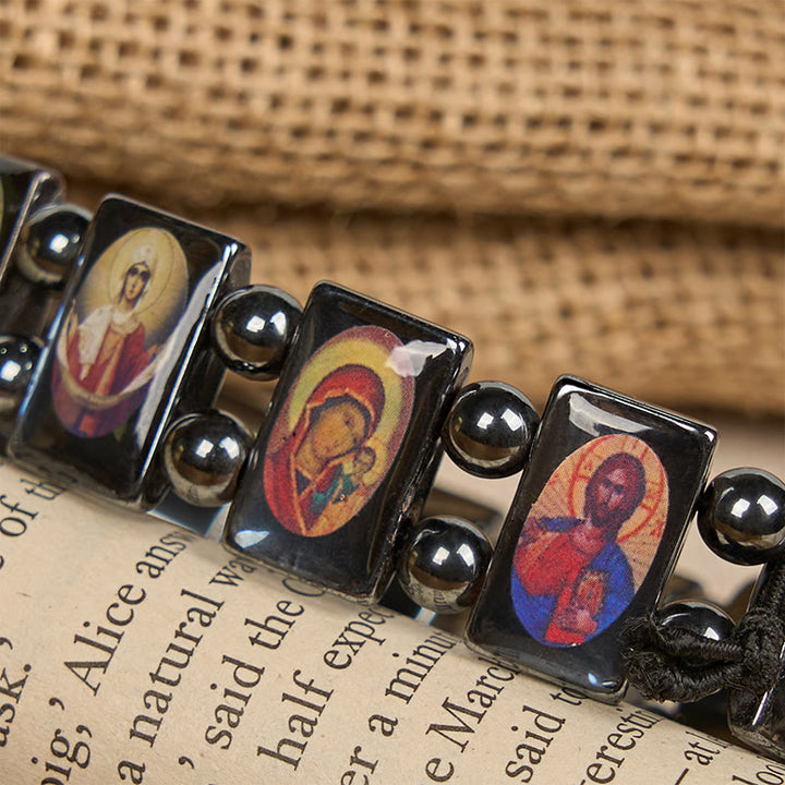 FREE Today: Obsidian Saint Icon Special Made Divine Guardians Bracelet: A Spiritual Heirloom