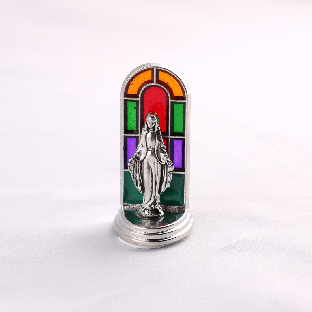 Christianartworkshop 6pcs/set Church Stained Glass Style Saint Icon Divine Grace Statue Dekstop Ornament