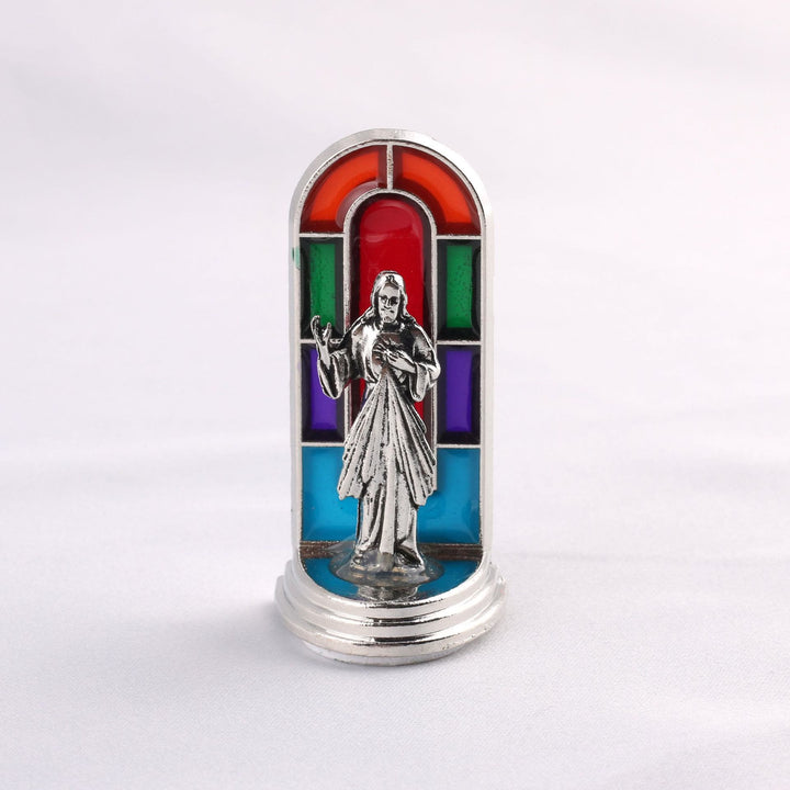 Christianartworkshop 6pcs/set Church Stained Glass Style Saint Icon Divine Grace Statue Dekstop Ornament