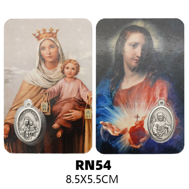 Christianartworkshop Our Lady & Jesus & Angels Paper Card: A Symbol of Holy Spirit and Power