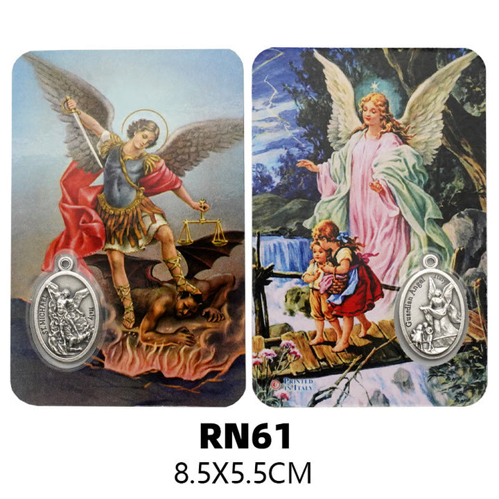 Christianartworkshop Our Lady & Jesus & Angels Paper Card: A Symbol of Holy Spirit and Power