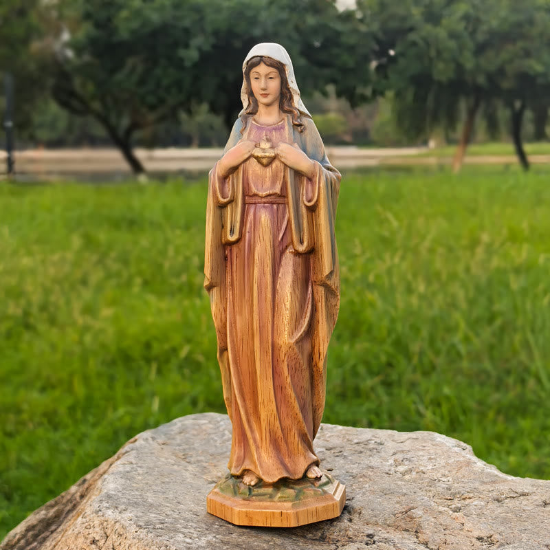 Christianartworkshop Our Lady Wooden Desktop Ornament: Spreading Love and Blessings