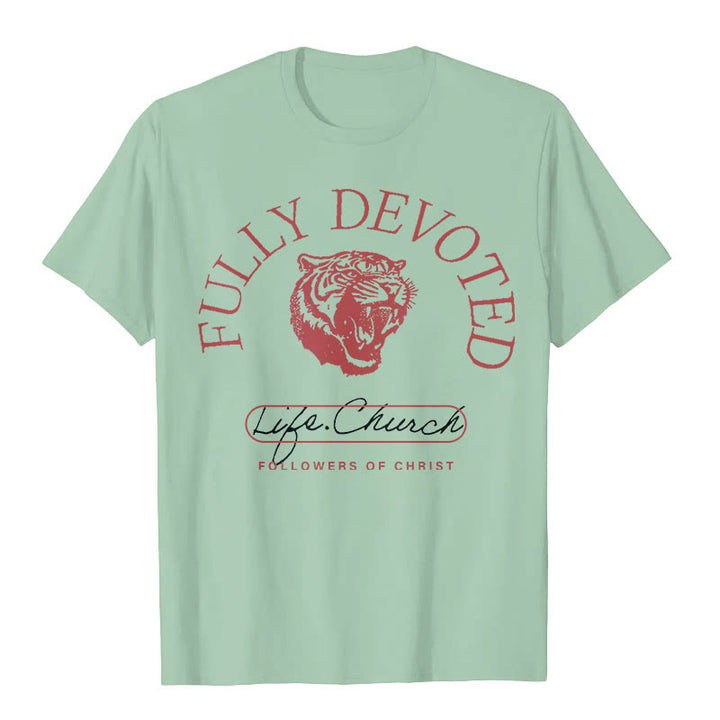 Christianartworkshop Fully Devoted T-shirt - Light Green - 2XL - image 11