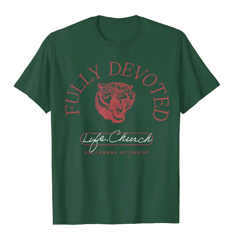Christianartworkshop Fully Devoted T-shirt - Dark Green - 2XL - image 12
