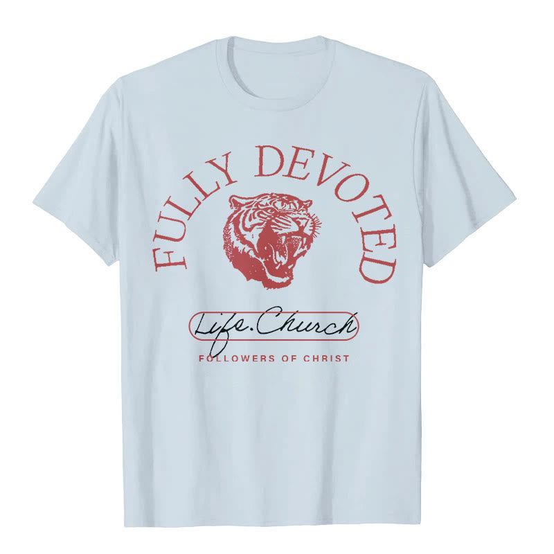 Christianartworkshop Fully Devoted T-shirt - Blue - 2XL - image 9