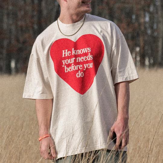 Christianartworkshop "He knows your needs before you do" T-shirt - image 4