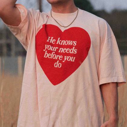 Christianartworkshop "He knows your needs before you do" T-shirt - image 6