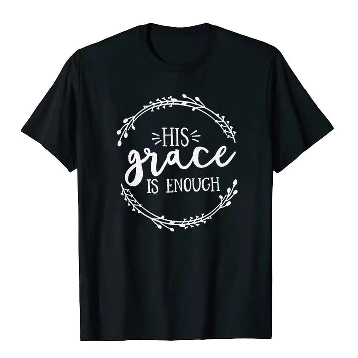 Christianartworkshop "HIS grace IS ENOUGH" T-shirt - Black - 2XL - image 1
