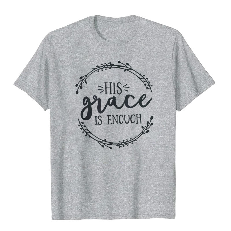 Christianartworkshop "HIS grace IS ENOUGH" T-shirt - Grey - 2XL - image 8