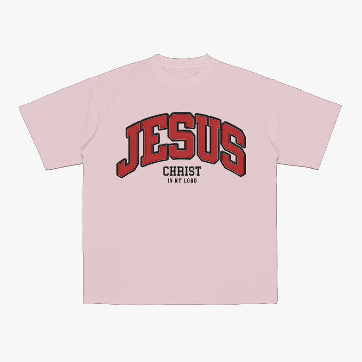 Christianartworkshop Bold Declaration 'Jesus Christ Is My Lord' Christian T-Shirt - Pink - 2XL - image 3