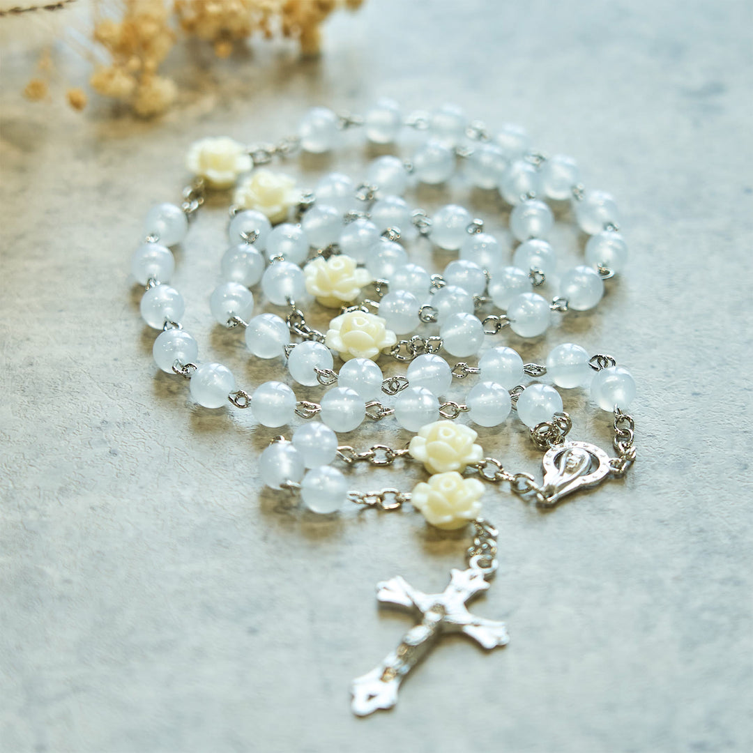 FREE Today: Luminous Beads with Flower Rose Glow-in-dark Divine Grace Rosary