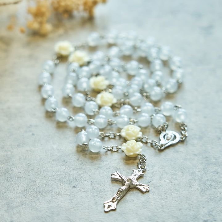 FREE Today: Luminous Beads with Flower Rose Glow-in-dark Divine Grace Rosary