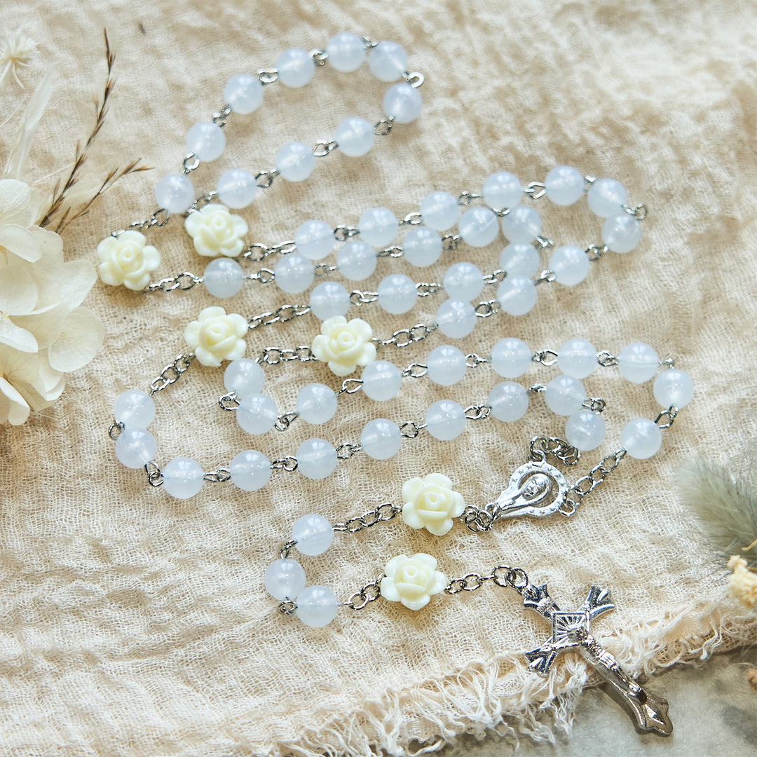FREE Today: Luminous Beads with Flower Rose Glow-in-dark Divine Grace Rosary