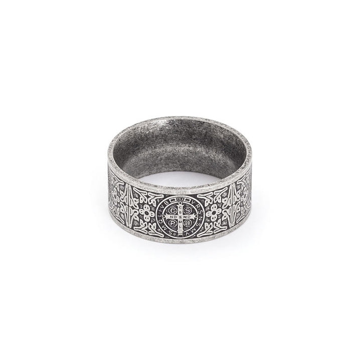 FREE Today: Vintage St. Benedict Catholic Ring- A Timeless Emblem of Faith