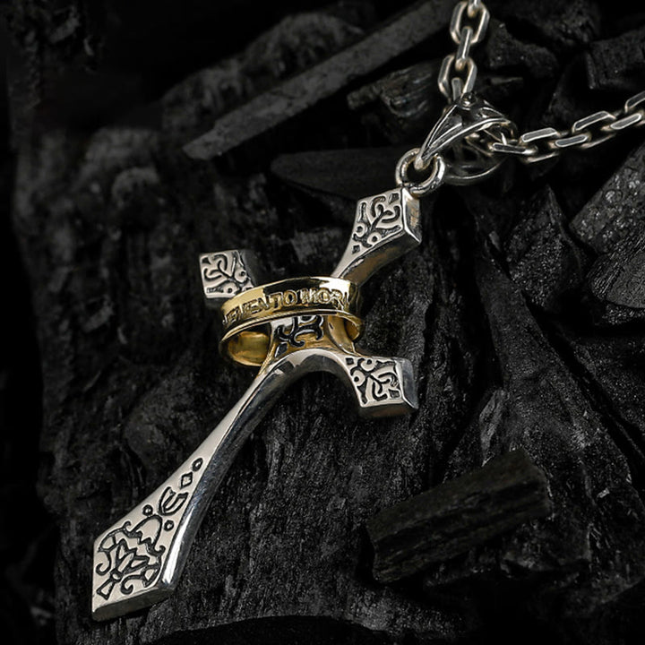 Christianartworkshop 925 Sterling Silver Modern & Minimalist Crucifix Necklace: A Symbol of Dark Talisman - image 4