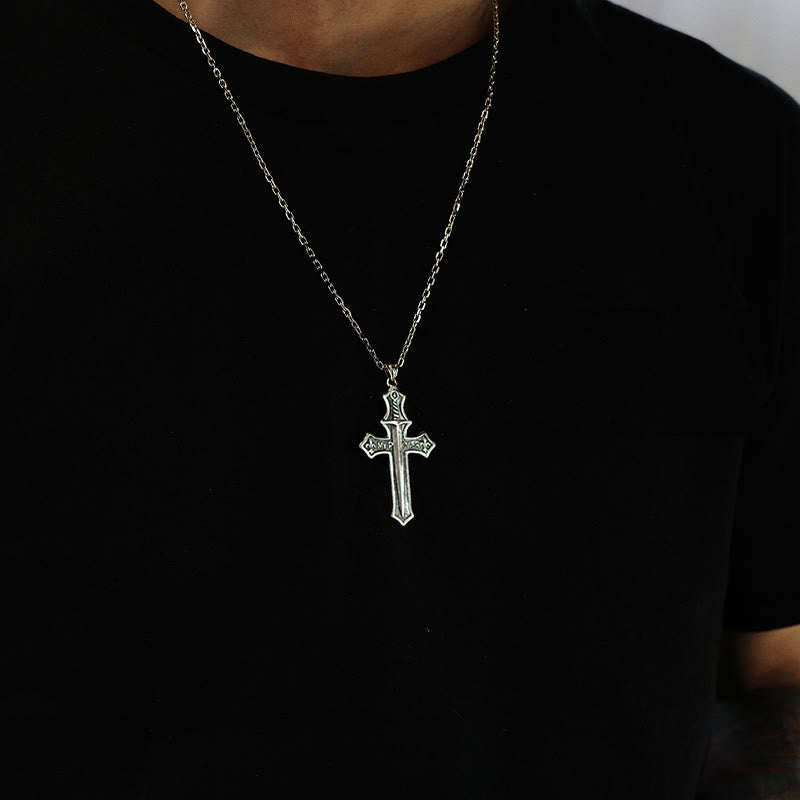 Christianartworkshop 925 Sterling Silver Vintage & Classic Crucifix Life's Victory Necklace: Emblem of Divine Triumph - image 1
