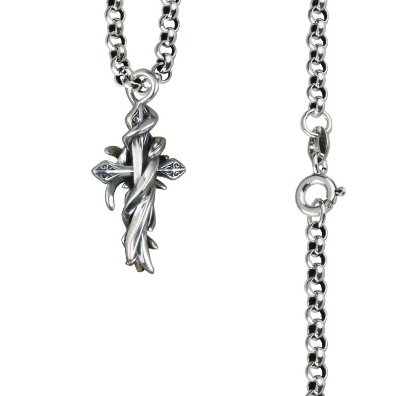 Christianartworkshop 925 Sterling Silver 2styles Vine Crucifix Necklace: Unleashing Your Dark Personality - image 6