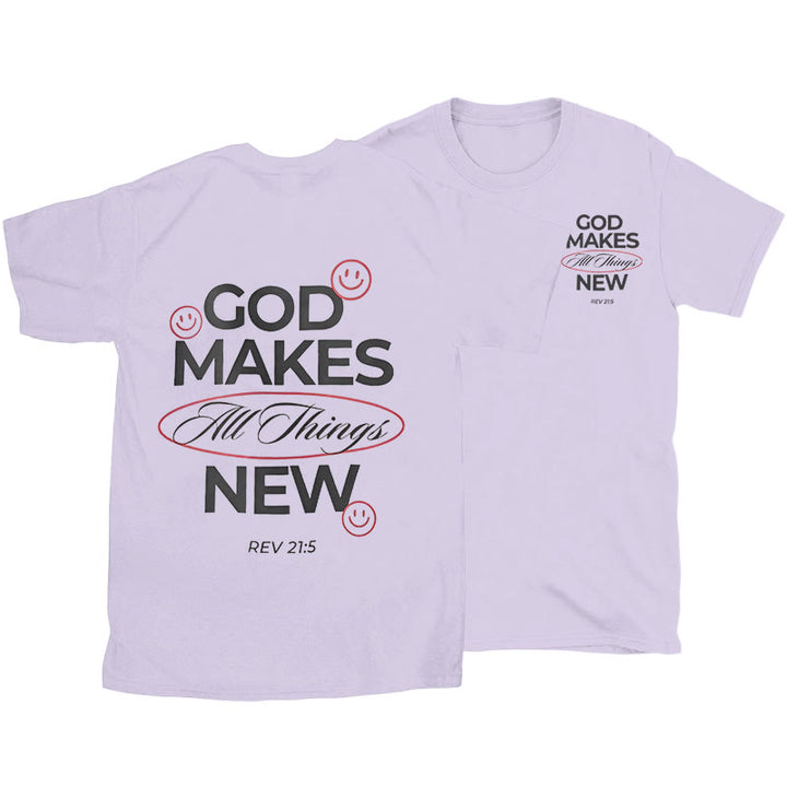Christianartworkshop God Makes All Things New T-shirt - Purple - 2XL - image 15