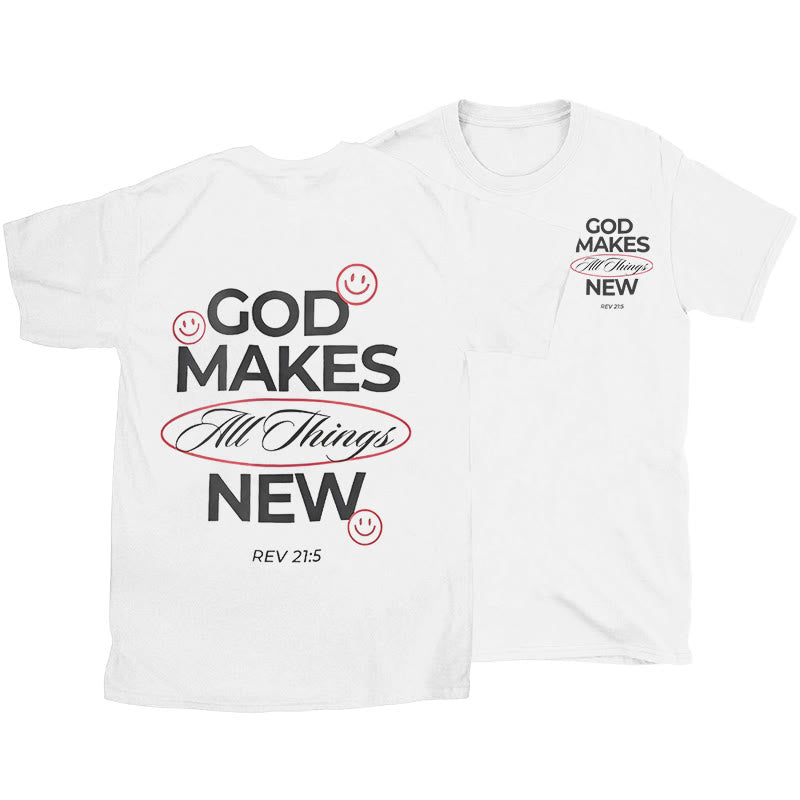 Christianartworkshop God Makes All Things New T-shirt - White - 2XL - image 0