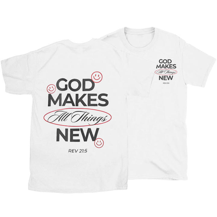 Christianartworkshop God Makes All Things New T-shirt - White - 2XL - image 0