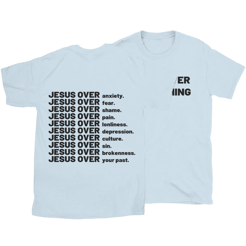Christianartworkshop Jesus ​​Over T-shirt - Blue - 2XL - image 9