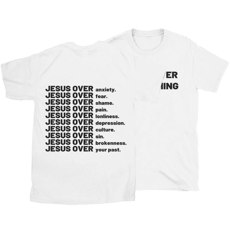 Christianartworkshop Jesus ​​Over T-shirt - White - 2XL - image 0