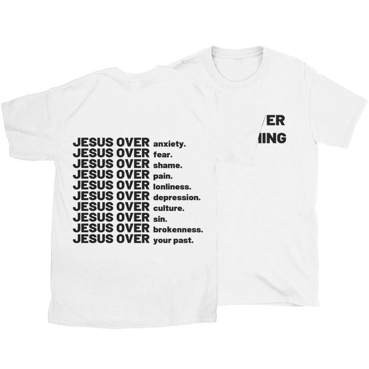 Christianartworkshop Jesus ​​Over T-shirt - White - 2XL - image 0