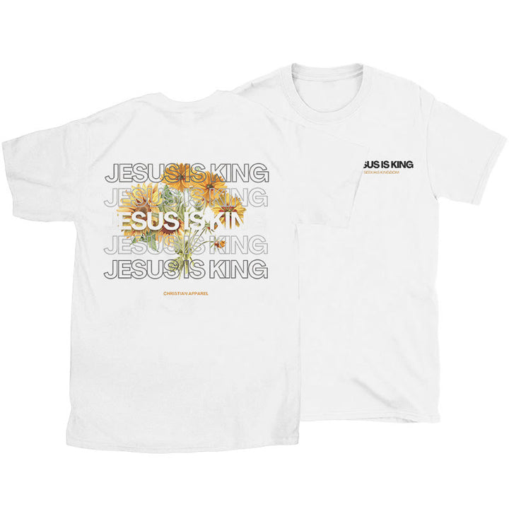 Christianartworkshop Jesus ​Is King T-shirt - White - 2XL - image 0