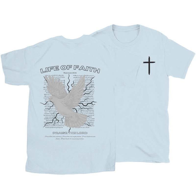 Christianartworkshop Life of Faith T-shirt - Blue - 2XL - image 9