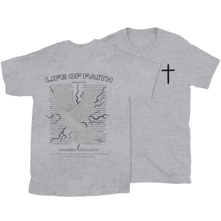 Christianartworkshop Life of Faith T-shirt - Grey - 2XL - image 24