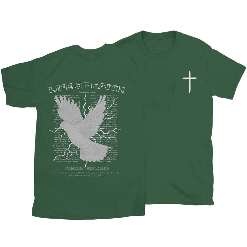 Christianartworkshop Life of Faith T-shirt - Dark Green - 2XL - image 21