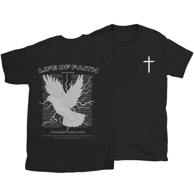 Christianartworkshop Life of Faith T-shirt - Black - 2XL - image 3