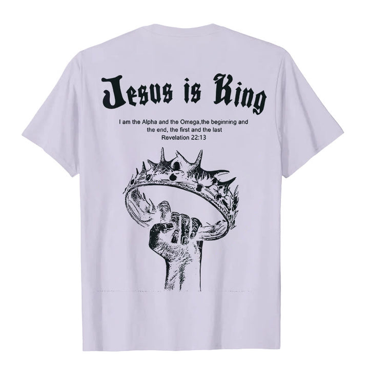 Christianartworkshop Jesus is King T-shirt - Purple - 2XL - image 6