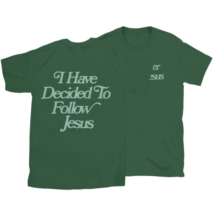 Christianartworkshop Follower of Jesus T-shirt - Dark Green - 2XL - image 24