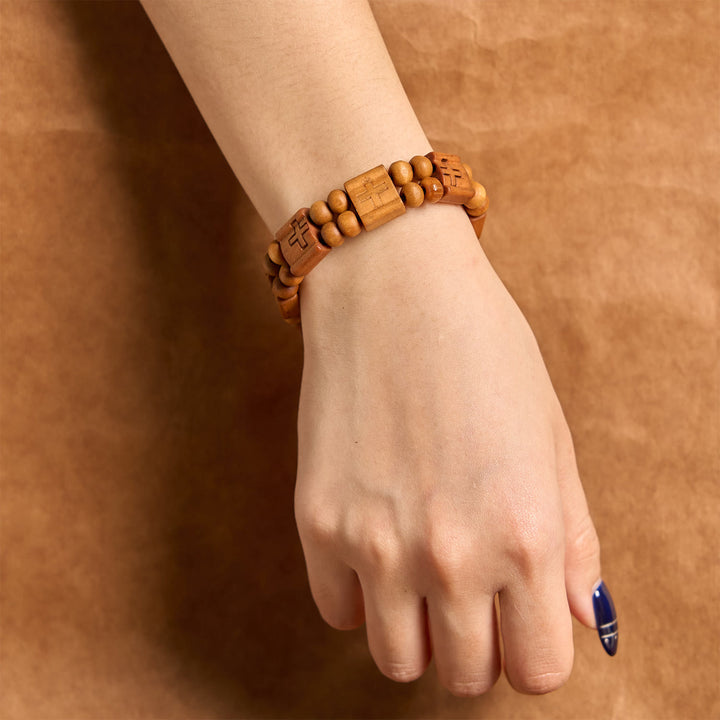 FREE Today: 3colors Cross Wooden Bracelet: Symbol of Devotion and Beauty