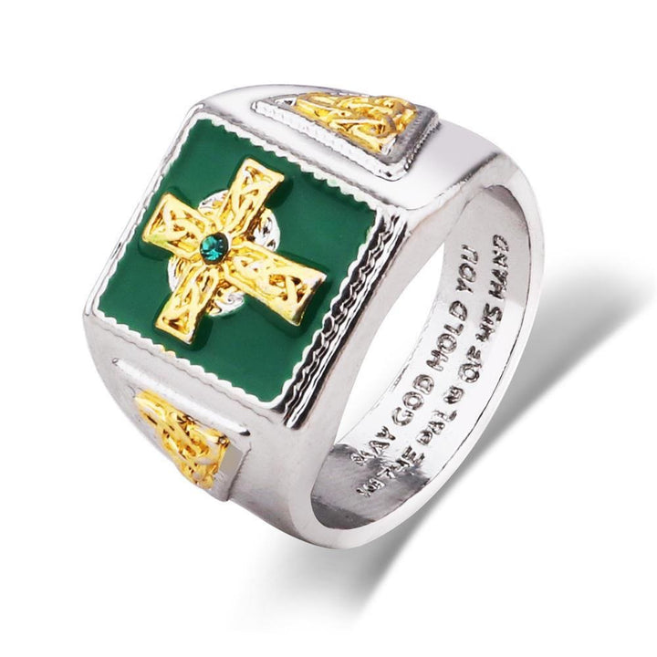 Christianartworkshop Vintage & Classic Crucifix Irish Celtic Blessing Ring: A Symbol of Elegance