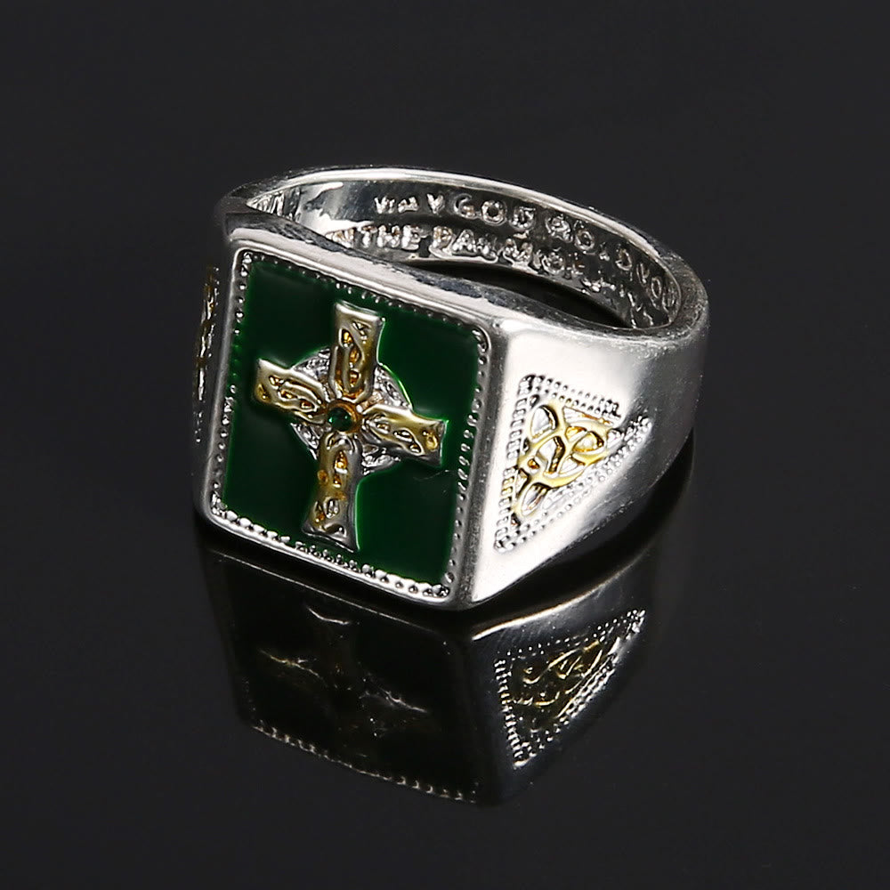 Christianartworkshop Vintage & Classic Crucifix Irish Celtic Blessing Ring: A Symbol of Elegance
