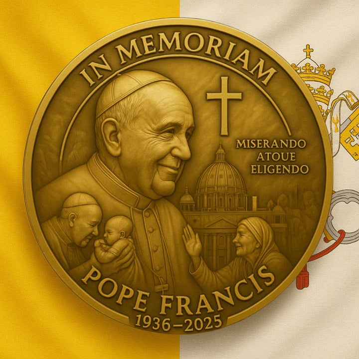 Christianartworkshop 5styles Pope FrancisMemorial Coin: Exquisite Commemorative Collectibles