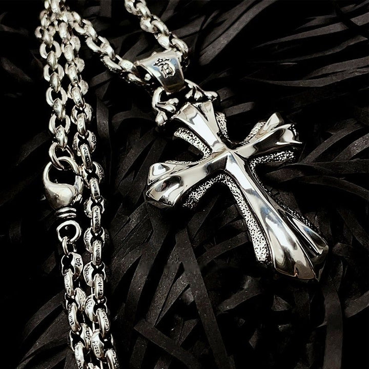 Christianartworkshop 925 Sterling Silver Modern & Minimalist Crucifix Necklace: Simple Design for the Devout