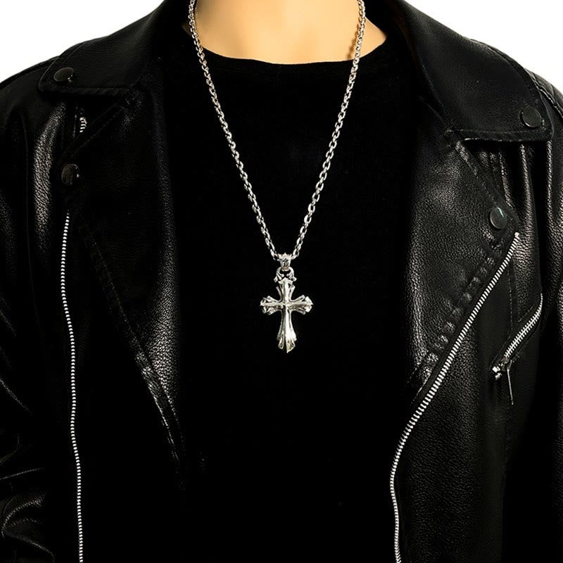 Christianartworkshop 925 Sterling Silver Modern & Minimalist Crucifix Necklace: Simple Design for the Devout