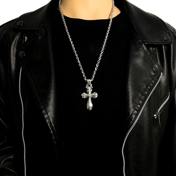 Christianartworkshop 925 Sterling Silver Modern & Minimalist Crucifix Necklace: Simple Design for the Devout