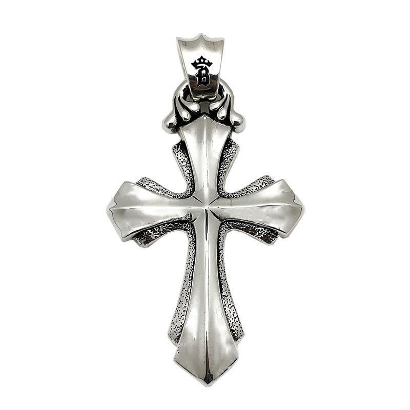 Christianartworkshop 925 Sterling Silver Modern & Minimalist Crucifix Necklace: Simple Design for the Devout