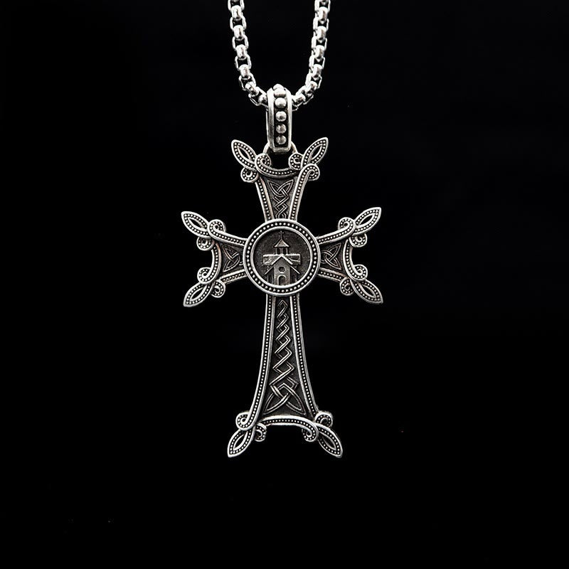 Christianartworkshop 925 Sterling Silver Celtic Crucifix Necklace: A Timeless Blend of Faith and Artistry - 925 Sterling Silver - image 0