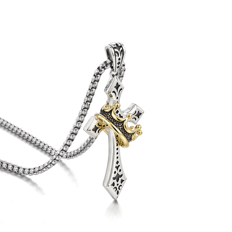 Christianartworkshop 925 Sterling Silver Vintage & Classic Cross Necklace: A Luxurious Emblem of Faith