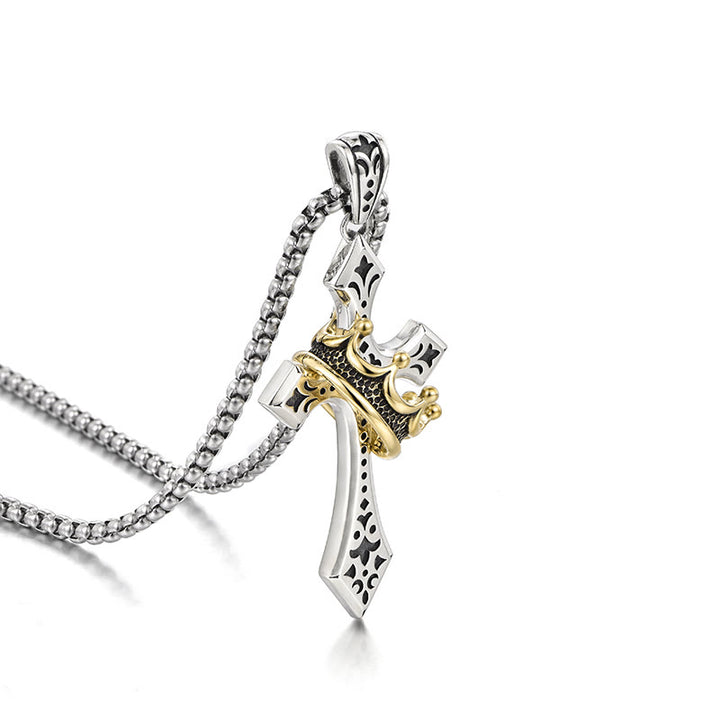Christianartworkshop 925 Sterling Silver Vintage & Classic Cross Necklace: A Luxurious Emblem of Faith